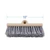 Boardwalk Dual-Surface Black Polypropylene Bristles, 10″ Brush, Brown Plastic Handle