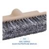 Boardwalk Dual-Surface Black Polypropylene Bristles, 10″ Brush, Brown Plastic Handle