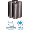 Boardwalk H7658HKKR01 0.65 Mil 38 in. x 58 in. 60 Gallon Low-Density Can Liners – Black (100/Carton)