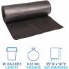 Boardwalk H7658HKKR01 0.65 Mil 38 in. x 58 in. 60 Gallon Low-Density Can Liners – Black (100/Carton)