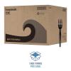 Boardwalk Heavyweight Polystyrene Cutlery, Fork, Black, 1000/Carton