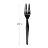 Boardwalk Heavyweight Polystyrene Cutlery, Fork, Black, 1000/Carton