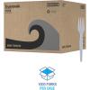 Boardwalk Heavyweight Polystyrene Cutlery, Fork, White, 1000/carton