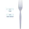 Boardwalk Heavyweight Polystyrene Cutlery, Fork, White, 1000/carton