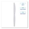 Boardwalk Heavyweight Polystyrene Cutlery, Knife, White, 1000/Carton