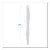 Boardwalk Heavyweight Polystyrene Cutlery, Knife, White, 1000/Carton