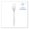 Boardwalk Heavyweight Wrapped Polypropylene Cutlery, Fork, White, 1,000/Carton