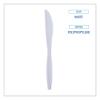 Boardwalk Heavyweight Wrapped Polypropylene Cutlery, Knife, White, 1,000/Carton