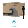 Boardwalk Heavyweight Wrapped Polypropylene Cutlery, Teaspoon, Black, 1,000/Carton