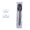 Boardwalk Heavyweight Wrapped Polypropylene Cutlery, Teaspoon, Black, 1,000/Carton