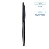 Boardwalk Heavyweight Wrapped Polystyrene Cutlery, Knife, Black, 1,000/Carton