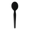 Boardwalk Heavyweight Wrapped Polystyrene Cutlery, Soup Spoon, Black, 1,000/Carton
