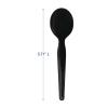 Boardwalk Heavyweight Wrapped Polystyrene Cutlery, Soup Spoon, Black, 1,000/Carton
