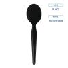 Boardwalk Heavyweight Wrapped Polystyrene Cutlery, Soup Spoon, Black, 1,000/Carton