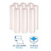 Boardwalk High Density Industrial Can Liners Coreless Rolls, 33 gal, 16 microns, 33 x 40, Natural, 25 Bags/Roll, 10 Rolls/Carton