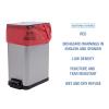 Boardwalk Linear Low Density Health Care Trash Can Liners, 16 gal, 1.3 mil, 24 x 32, Red, 250/Carton
