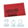 Boardwalk Linear Low Density Health Care Trash Can Liners, 16 gal, 1.3 mil, 24 x 32, Red, 250/Carton