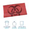 Boardwalk Linear Low Density Health Care Trash Can Liners, 33 gal, 1.3 mil, 33 x 39, Red, 150/Carton