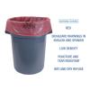 Boardwalk Linear Low Density Health Care Trash Can Liners, 45 gal, 1.3 mil, 40 x 46, Red, 100/Carton