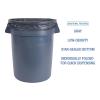 Boardwalk Linear Low Density Industrial Can Liners, 33 gal, 1.3 mil, 33 x 39, Gray, 100/Carton(Gray)