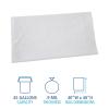 Boardwalk Linear Low Density Industrial Can Liners, 45 gal, 0.9 mil, 40 x 46, White, 100/Carton