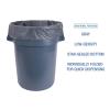 Boardwalk Linear Low Density Industrial Can Liners, 45 gal, 1.3 mil, 40 x 46, Gray, 100/Carton