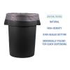 Boardwalk Linear Low Density Industrial Can Liners, 56 gal, 1.7 mil, 43 x 47, Black, 100/Carton(White)