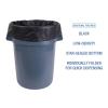 Boardwalk Linear Low Density Industrial Can Liners, 60 gal, 0.7 mil, 38 x 58, Black, 100/Carton