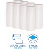 Boardwalk Low-Density Waste Can Liners, 30 gal, 0.6 mil, 30″ x 36″, White, 25 Bags/Roll, 8 Rolls/Carton