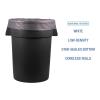 Boardwalk Low-Density Waste Can Liners, 33 gal, 0.6 mil, 33 x 39, White, 25 Bags/Roll, 6 Rolls/Carton