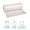 Boardwalk Low-Density Waste Can Liners, 33 gal, 0.6 mil, 33 x 39, White, 25 Bags/Roll, 6 Rolls/Carton