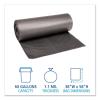 Boardwalk Low-Density Waste Can Liners, 45 gal, 0.6 mil, 40″ x 46″, Black, 25 Bags/Roll, 4 Rolls/Carton(Gray)