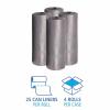 Boardwalk Low-Density Waste Can Liners, 60 gal, 0.95 mil, 38″ x 58″, Gray, 25 Bags/Roll, 4 Rolls/Carton(Gray)