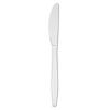 Boardwalk Mediumweight Polystyrene Cutlery, Knife, White, 10 Boxes of 100/Carton