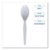 Boardwalk Mediumweight Polystyrene Cutlery, Teaspoon, White, 10 Boxes of 100/Carton