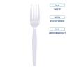 Boardwalk Mediumweight Polystyrene, Fork, White, 10 Boxes Of 100/carton