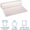 Boardwalk Recycled Low-Density Polyethylene Can Liners, 33 Gallon Garbage Bags, 1.1 mil, 33″ x 39″, Clear, 10 Bags/Roll, 10 Rolls/Carton