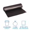 Boardwalk Recycled Low-Density Polyethylene Can Liners, 33 Gallon Garbage Bags, 1.2 mil, 33″ x 39″, Black, 10 Bags/Roll, 10 Rolls/Carton