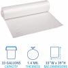 Boardwalk Recycled Low-Density Polyethylene Can Liners, 33 Gallon Garbage Bags, 1.4 mil, 33″ x 39″, Clear, 10 Bags/Roll, 10 Rolls/Carton