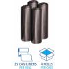 Boardwalk Recycled Low-Density Polyethylene Can Liners, 33 Gallon Garbage Bags, 1.6 mil, 33″ x 39″, Black, 10 Bags/Roll, 10 Rolls/Carton