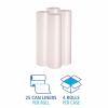 Boardwalk Recycled Low-Density Polyethylene Can Liners, 56 Gallon Garbage Bags, 1.1 mil, 43″ x 47″, Clear, 10 Bags/Roll, 10 Rolls/Carton