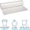 Boardwalk Recycled Low-Density Polyethylene Can Liners, 60 Gallon Garbage Bags, 1.1 mil, 38″ x 58″, Clear, 10 Bags/Roll, 10 Rolls/Carton(1 Count (Pack of 100))