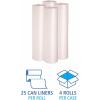 Boardwalk Recycled Low-Density Polyethylene Can Liners, 60 Gallon Garbage Bags, 1.1 mil, 38″ x 58″, Clear, 10 Bags/Roll, 10 Rolls/Carton(1 Count (Pack of 100))