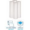 Boardwalk Recycled Low-Density Polyethylene Can Liners, 60 Gallon Garbage Bags, 1.1 mil, 38″ x 58″, Clear, 10 Bags/Roll, 10 Rolls/Carton(100 Count (Pack of 1))