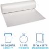 Boardwalk Recycled Low-Density Polyethylene Can Liners, 60 Gallon Garbage Bags, 1.1 mil, 38″ x 58″, Clear, 10 Bags/Roll, 10 Rolls/Carton(100 Count (Pack of 1))