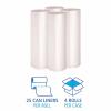 Boardwalk Recycled Low-Density Polyethylene Can Liners, 60 Gallon Garbage Bags, 1.4 mil, 38″ x 58″, Clear, 10 Bags/Roll, 10 Rolls/Carton