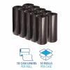 Boardwalk Recycled Low-Density Polyethylene Can Liners, 60 Gallon Garbage Bags, 1.8 mil, 38″ x 58″, Black, 10 Bags/Roll, 10 Rolls/Carton