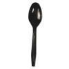 Boardwalk SPOONHWBLA Heavyweight Polystyrene Cutlery, Teaspoon, Black (Case of 1000)