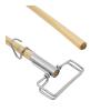 Boardwalk Spring Grip Metal Head Mop Handle for Most Mop Heads, Wood, 60″, Natural