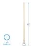 Boardwalk Spring Grip Metal Head Mop Handle for Most Mop Heads, Wood, 60″, Natural